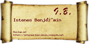 Istenes Benjámin névjegykártya